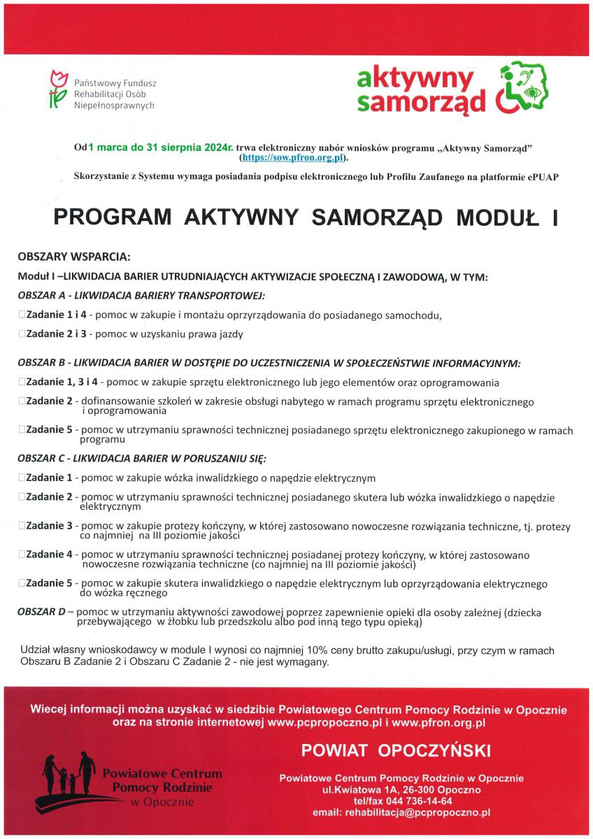 Program Aktywny Samorząd Moduł I